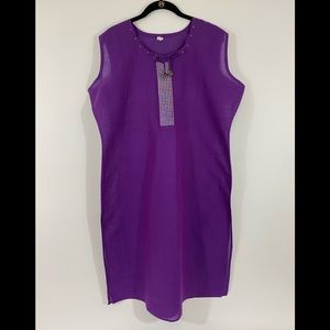 Tunic Purple 💯%  Punjabi India Cotton XL NEW